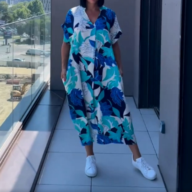 📢📢Limited Spring Edition⏰Women's Casual Elegant Printed V-Neck Dress💡Designed in the USA💡