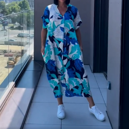 📢📢Limited Spring Edition⏰Women's Casual Elegant Printed V-Neck Dress💡Designed in the USA💡