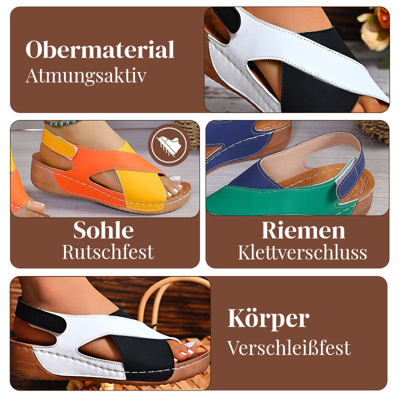 Ultra-bequeme orthopädische Sandalen mit Keilabsatz