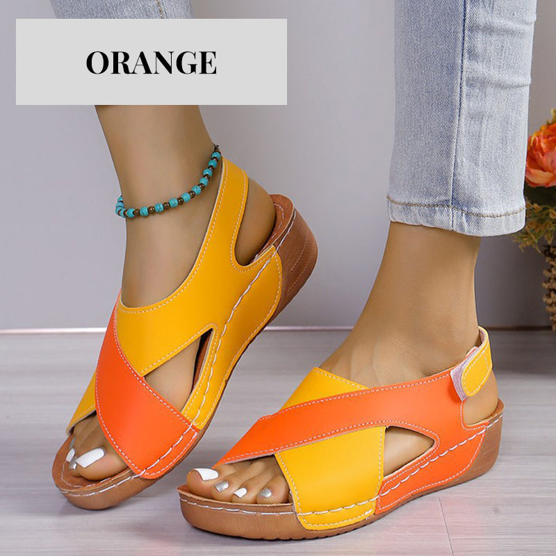 Ultra-bequeme orthopädische Sandalen mit Keilabsatz