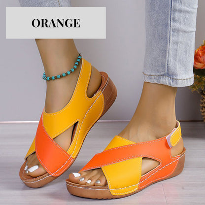 Ultra-bequeme orthopädische Sandalen mit Keilabsatz
