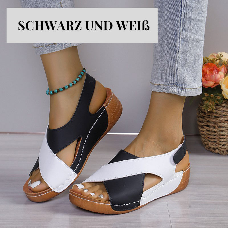 Ultra-bequeme orthopädische Sandalen mit Keilabsatz