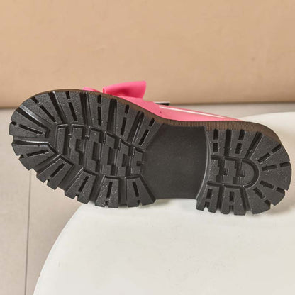 Chic Sweet Platform Loafers with Bow