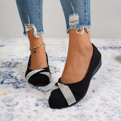 Women's Lightweight Fashion Rhinestone Wedge Shoes