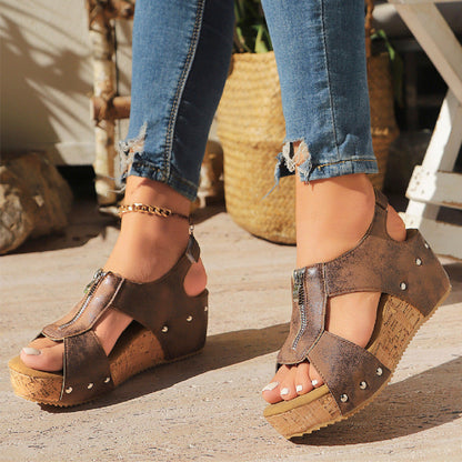 Women's Trendy Open Toe Wedge Sandals