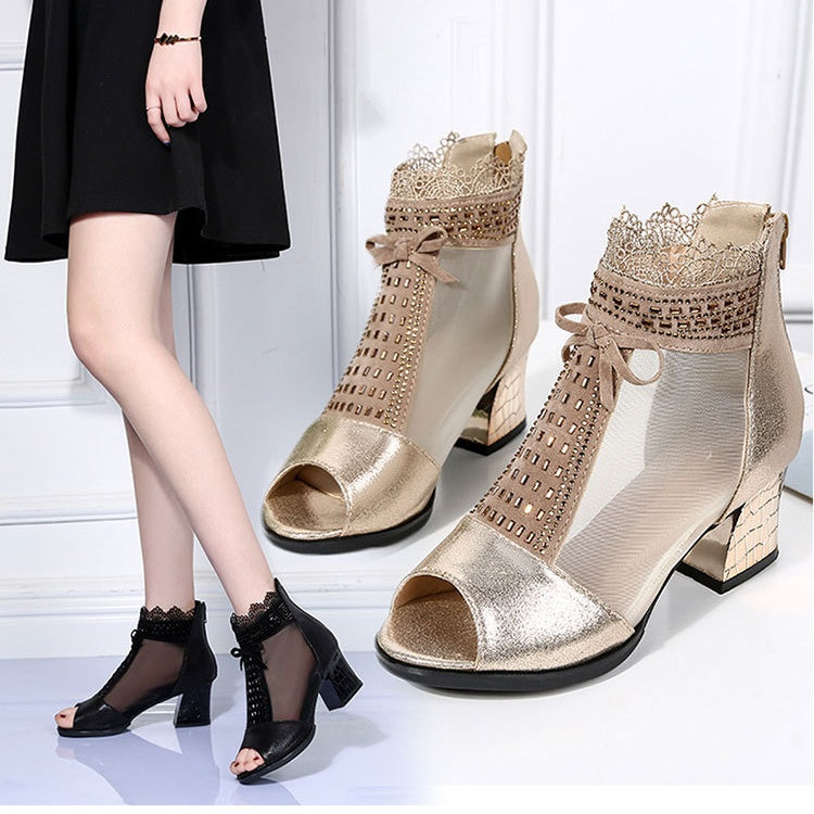 Women's Casual Open-Toe Mesh Sandals