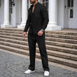 Men’s Casual Waffle Shirt Pants 2-Piece Set