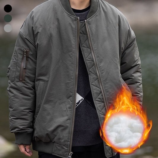 Best Gift - Casual Simple Neutral Zipper Flight Jacket