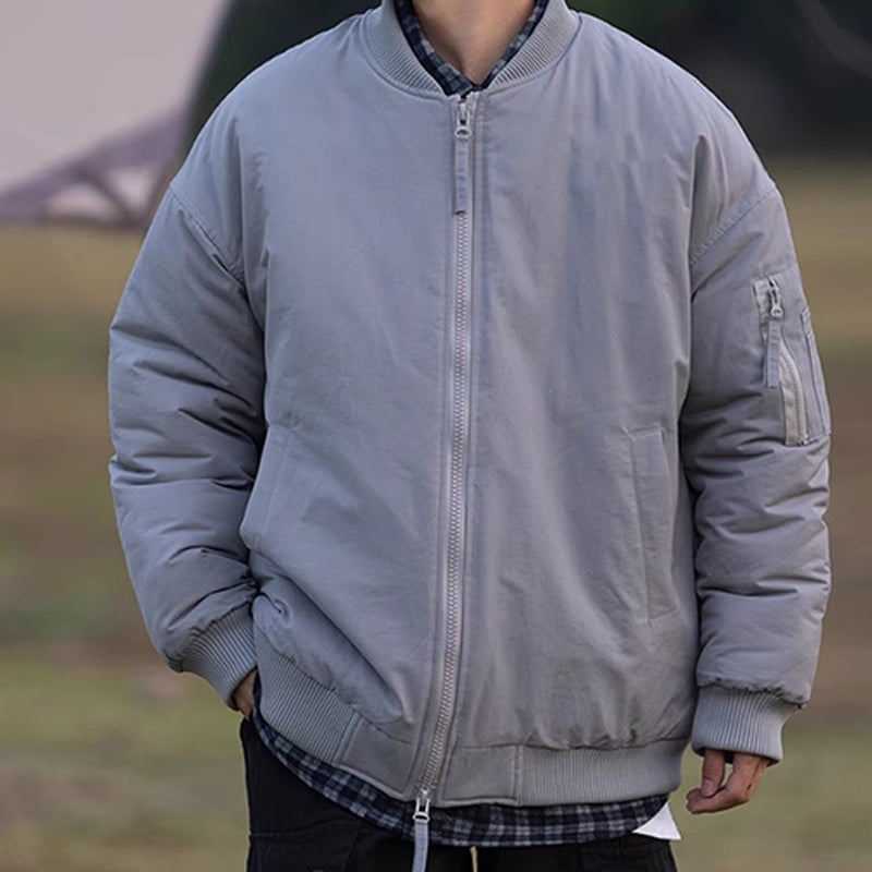 Best Gift - Casual Simple Neutral Zipper Flight Jacket