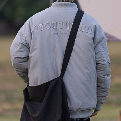 Best Gift - Casual Simple Neutral Zipper Flight Jacket