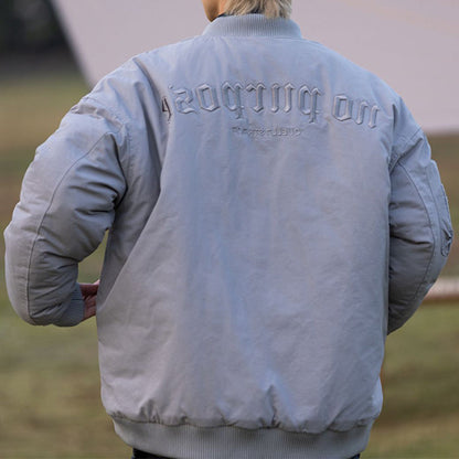 Best Gift - Casual Simple Neutral Zipper Flight Jacket