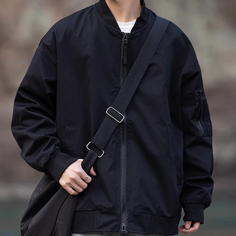 Best Gift - Casual Simple Neutral Zipper Flight Jacket