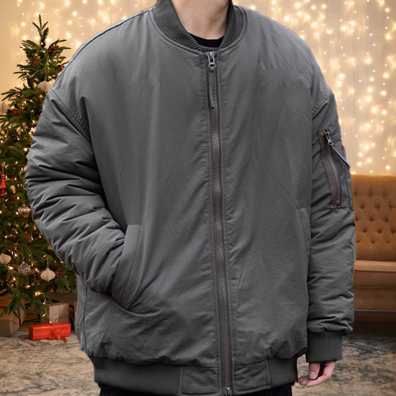 Best Gift - Casual Simple Neutral Zipper Flight Jacket