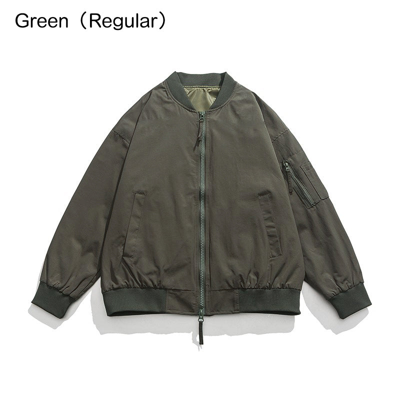 Best Gift - Casual Simple Neutral Zipper Flight Jacket