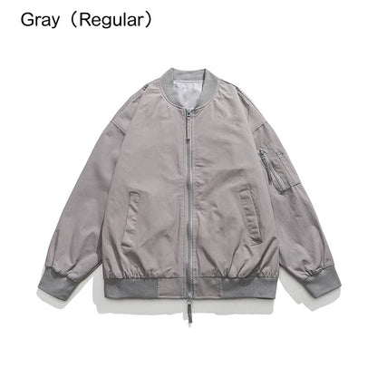 Best Gift - Casual Simple Neutral Zipper Flight Jacket