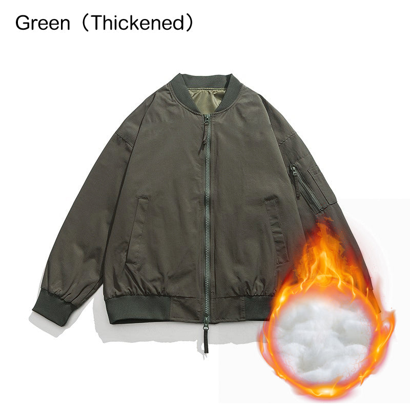 Best Gift - Casual Simple Neutral Zipper Flight Jacket
