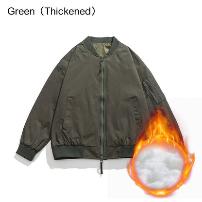 Best Gift - Casual Simple Neutral Zipper Flight Jacket