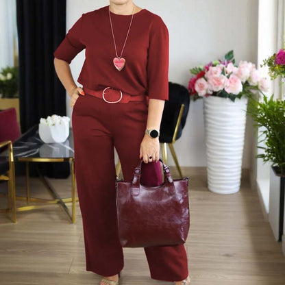 Elegant Longline Cardigan & Top & Pants 3-Piece Set