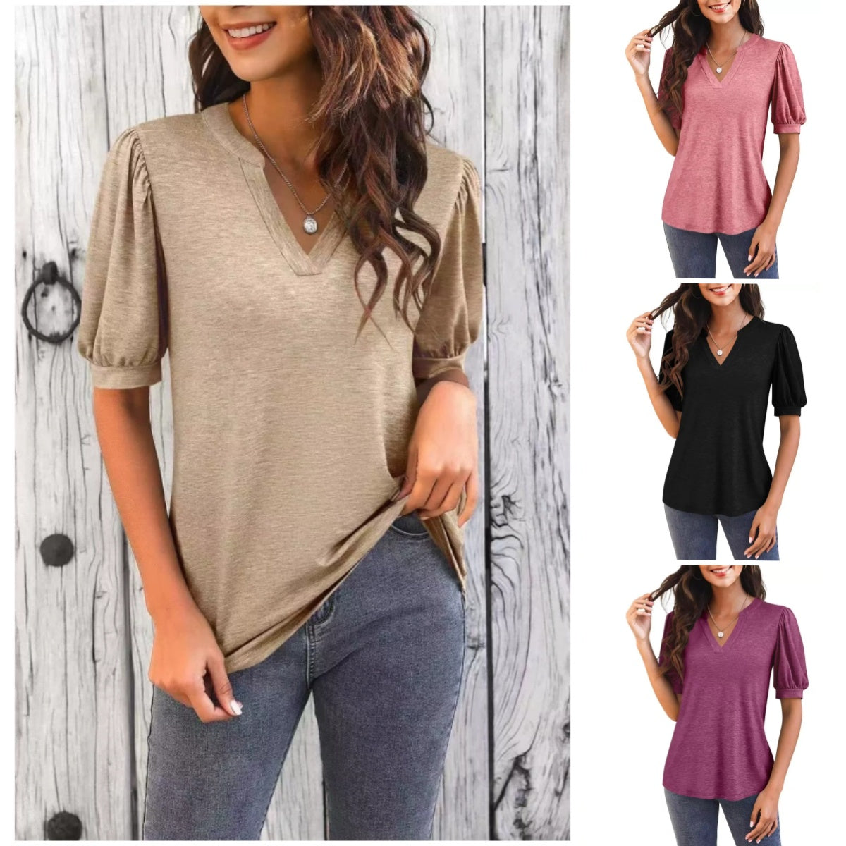Woman's Chic & Comfortable V-Neck T-Shirt