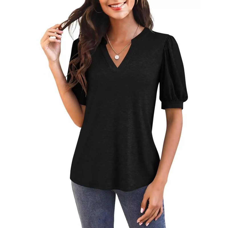 Woman's Chic & Comfortable V-Neck T-Shirt