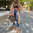 Women's Hooded Long Sweatshirt