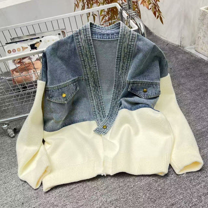 Women’s Stylish Patchwork Long Sleeve Jacket