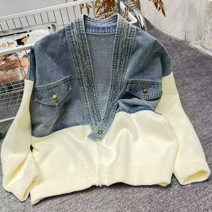 Women’s Stylish Patchwork Long Sleeve Jacket