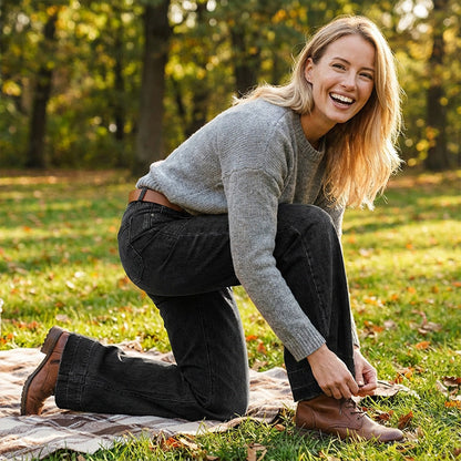 Women's Retro Flare Jeans with Pockets