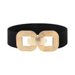 【Factory direct sales】Women's Vintage Gold Buckle High Elastic Leather Belt