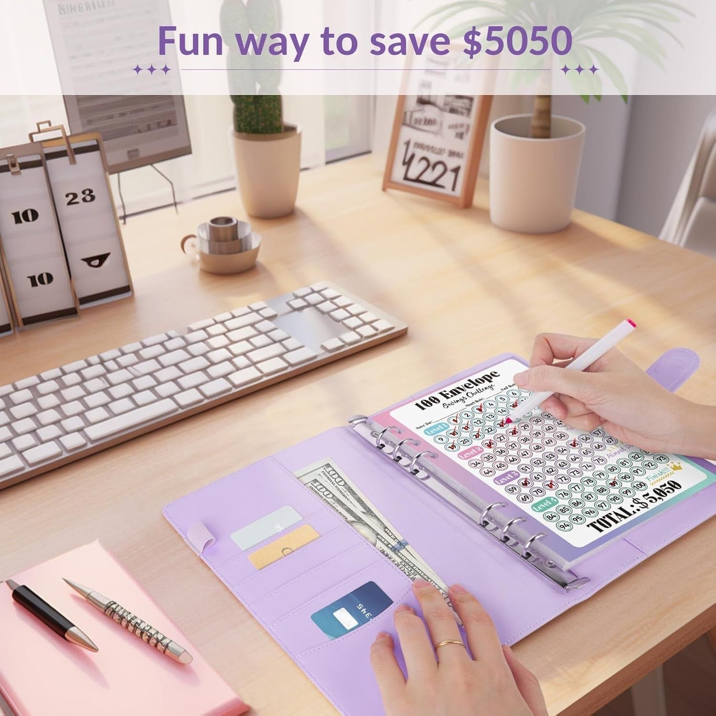 🎁LAST DAY SALE 70% OFF✉️100 Envelope Challenge Binder, Savings Challenges Book with Envelopes💸