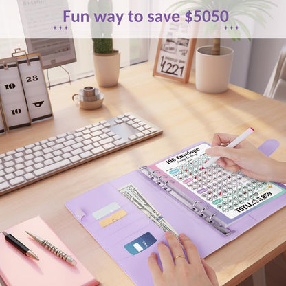 🎁LAST DAY SALE 70% OFF✉️100 Envelope Challenge Binder, Savings Challenges Book with Envelopes💸