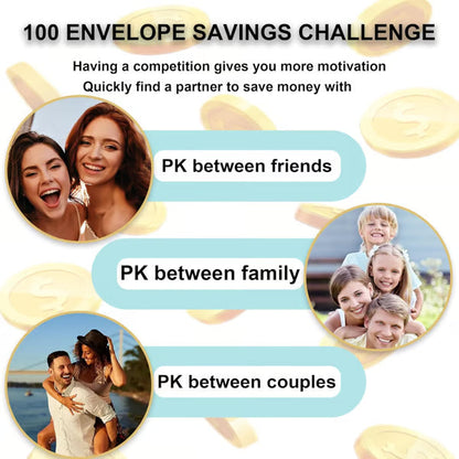 🎁LAST DAY SALE 70% OFF✉️100 Envelope Challenge Binder, Savings Challenges Book with Envelopes💸
