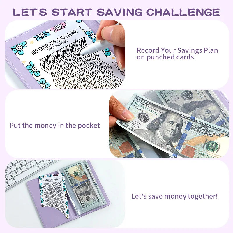 🎁LAST DAY SALE 70% OFF✉️100 Envelope Challenge Binder, Savings Challenges Book with Envelopes💸