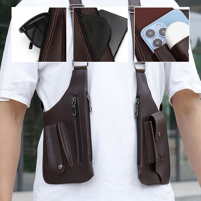 Men's Anti-Theft Multi-Pocket Double-shoulder Tactical Bag