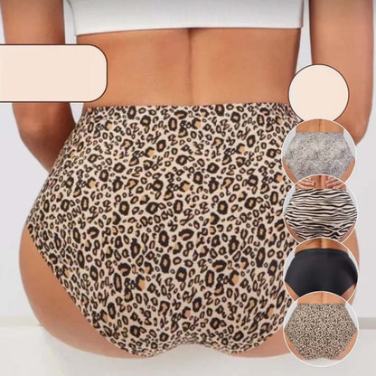 Women's Seamless High Waisted Animal Print Underwear