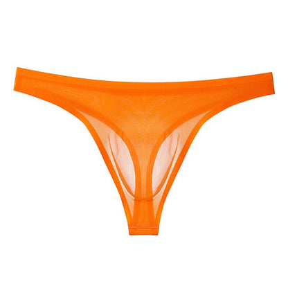 Men's Ultra-Thin Ice Silk Sexy Transparent Thong