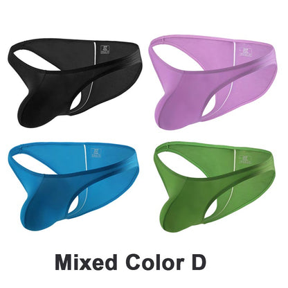 Men’s High-stretch Ice Silk Breathable Panties with Low-cut