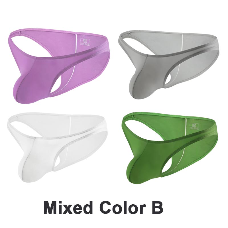 Men’s High-stretch Ice Silk Breathable Panties with Low-cut