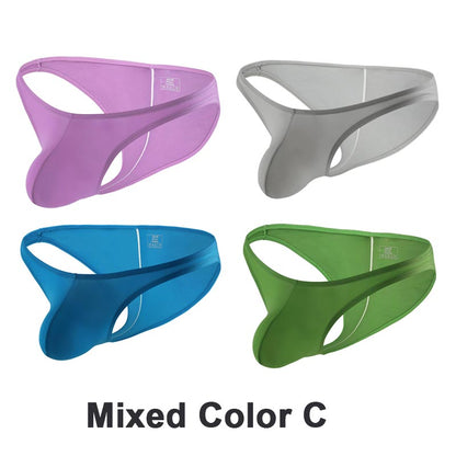Men’s High-stretch Ice Silk Breathable Panties with Low-cut