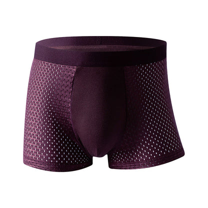 Ice Silk Mesh Breathable Antibacterial Boxer Briefs