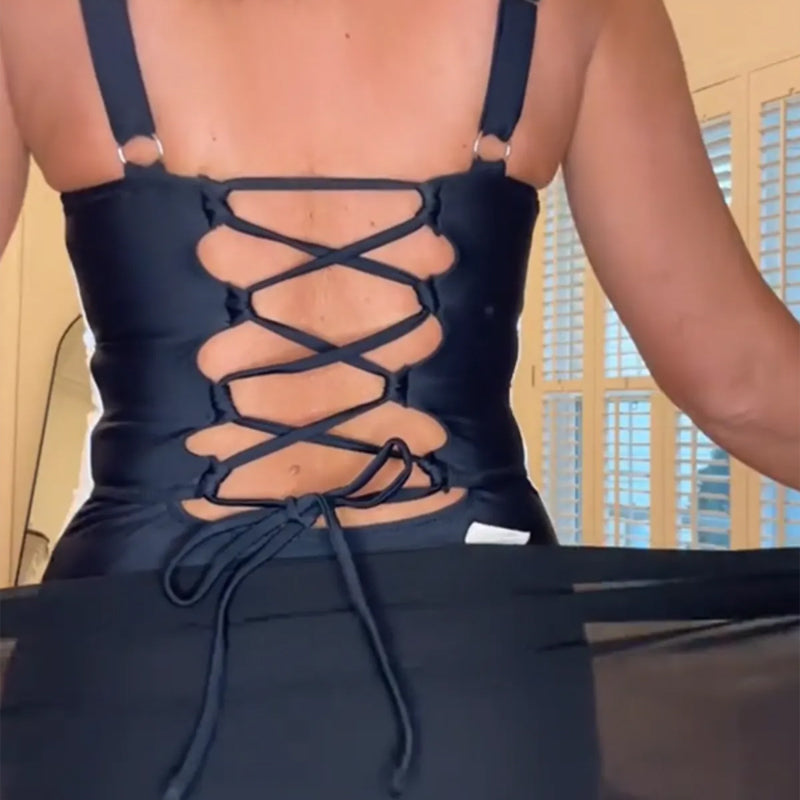 Women's Slim Waist V-Neck Swimwear