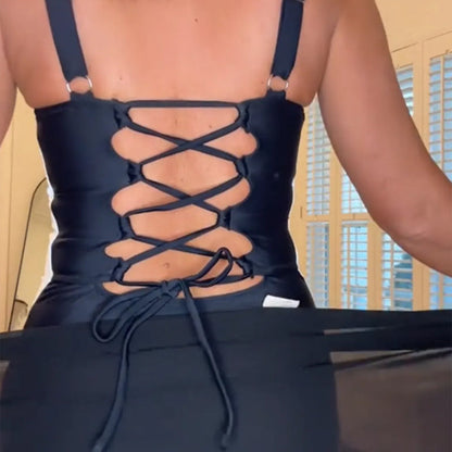 Women's Slim Waist V-Neck Swimwear