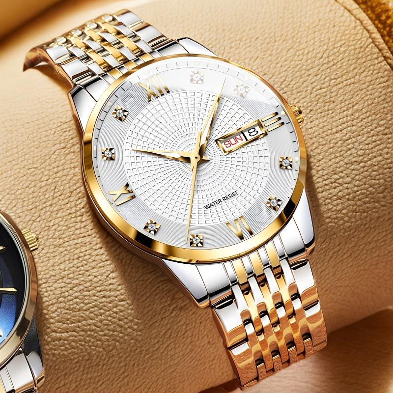 Men's Stainless Steel Waterproof Business Watch