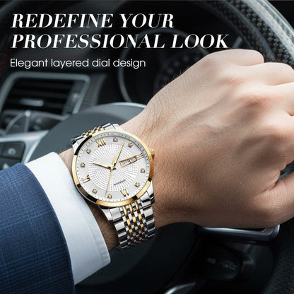 Men's Stainless Steel Waterproof Business Watch