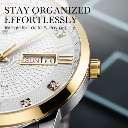 Men's Stainless Steel Waterproof Business Watch