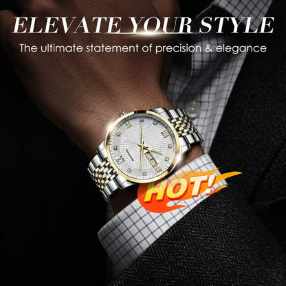 Men's Stainless Steel Waterproof Business Watch