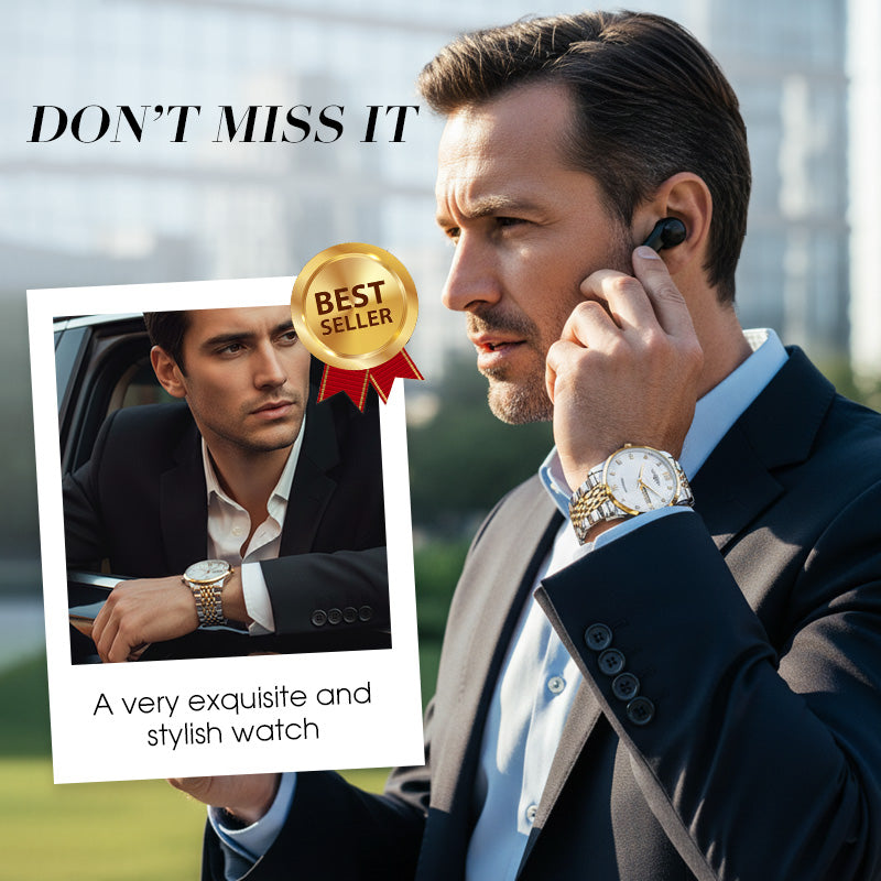 Men's Stainless Steel Waterproof Business Watch