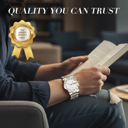 Men's Stainless Steel Waterproof Business Watch