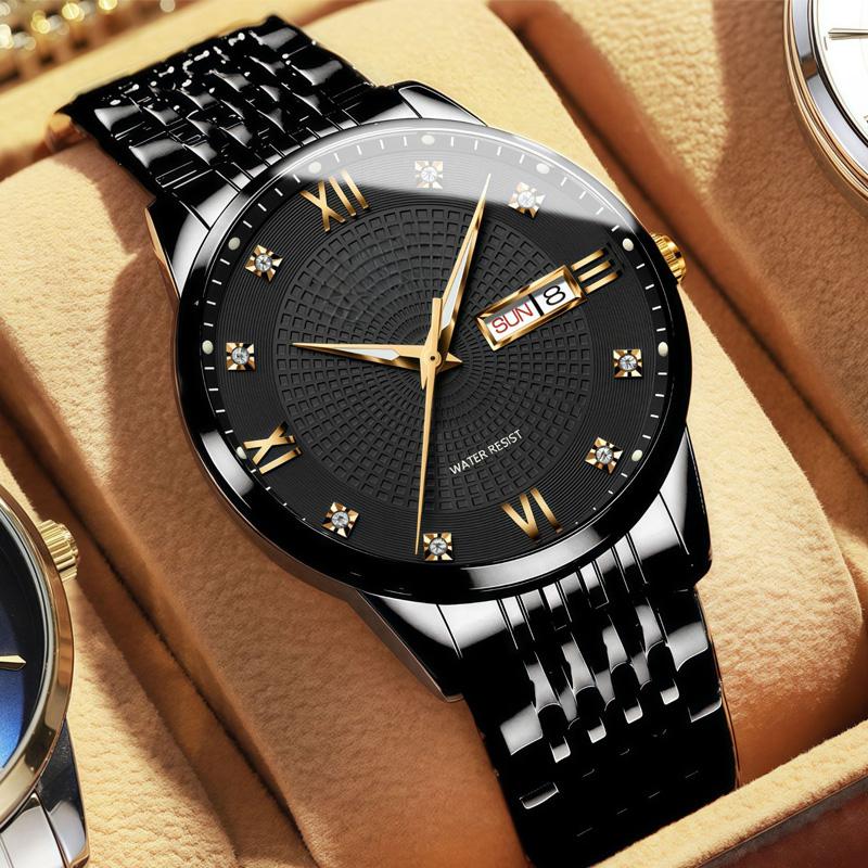 Men's Stainless Steel Waterproof Business Watch