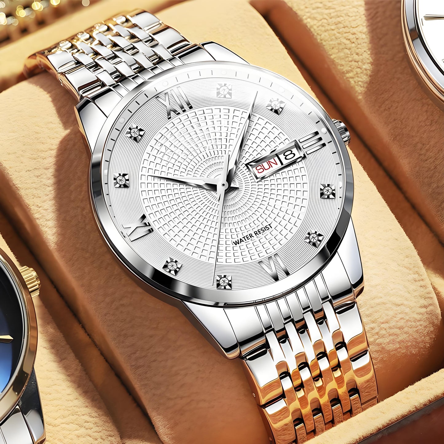 Men's Stainless Steel Waterproof Business Watch